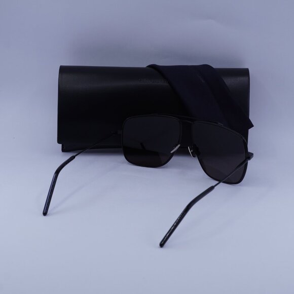 Saint Laurent SL298 001 Aviator Sunglasses - Black - Picture 4 of 9